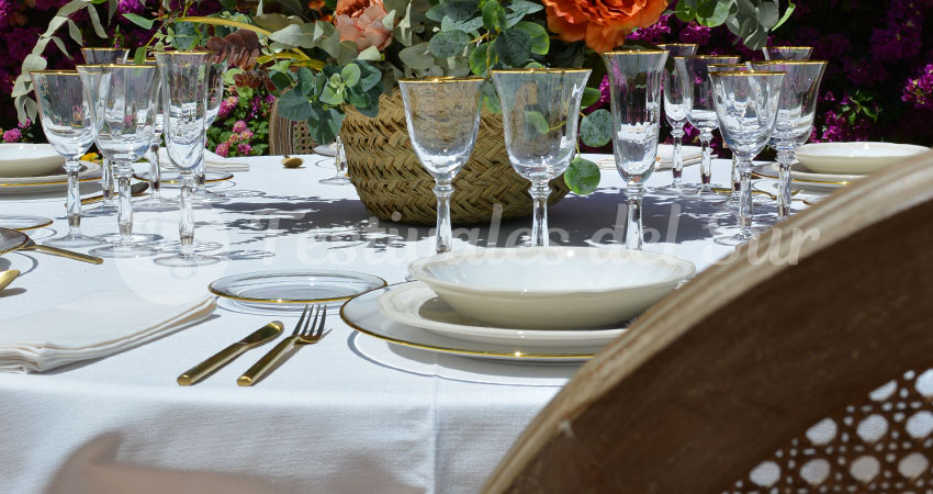 Alt Alquiler Bajoplato Filo Oro para eventos