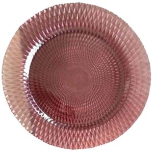 BAJOPLATO CRISTAL TALLADO ROSA 33 CM
