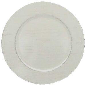 BAJOPLATO PVC VINTAGE BLANCO 33 CM
