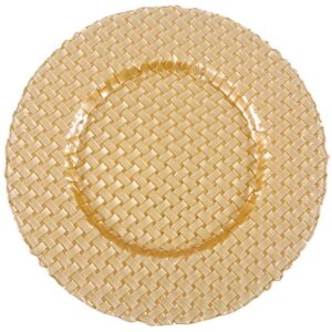 BAJOPLATO VIDRIO ORO 32,5 CM